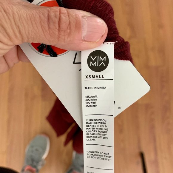 Vimmia Shavasana Red Cut-Out Reversible Sweater Women's Size X-Small XS - Picture 7 of 8